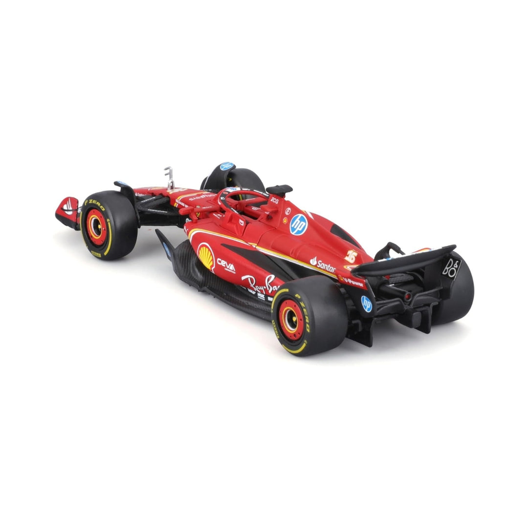 Scuderia Ferrari F1™ Team Charles Leclerc & Carlos Sainz SF-24 Bburago 1:43 Scale Model Car - Red