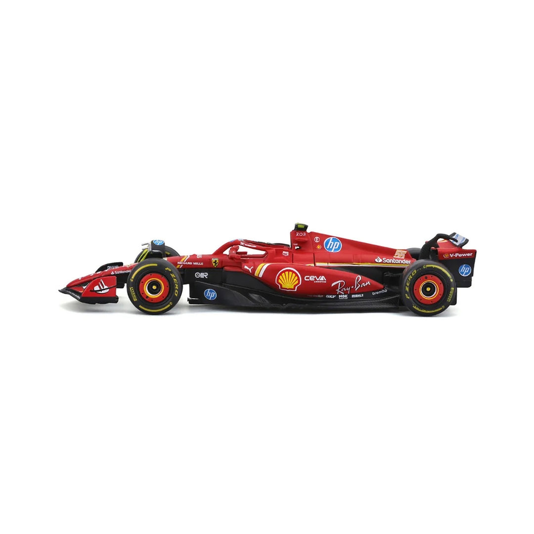 Scuderia Ferrari F1™ Team Charles Leclerc & Carlos Sainz SF-24 Bburago 1:43 Scale Model Car - Red