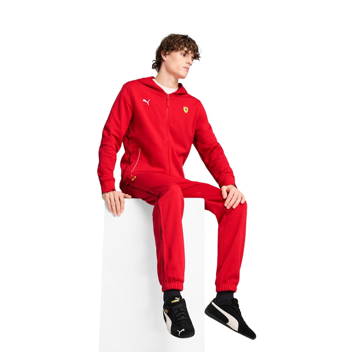 Scuderia Ferrari F1™ Team Race Men's Full Zip Sweat Jacket -  Rosso Corsa Red / Black