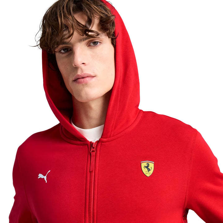 Scuderia Ferrari F1™ Team Race Men's Full Zip Sweat Jacket -  Rosso Corsa Red / Black