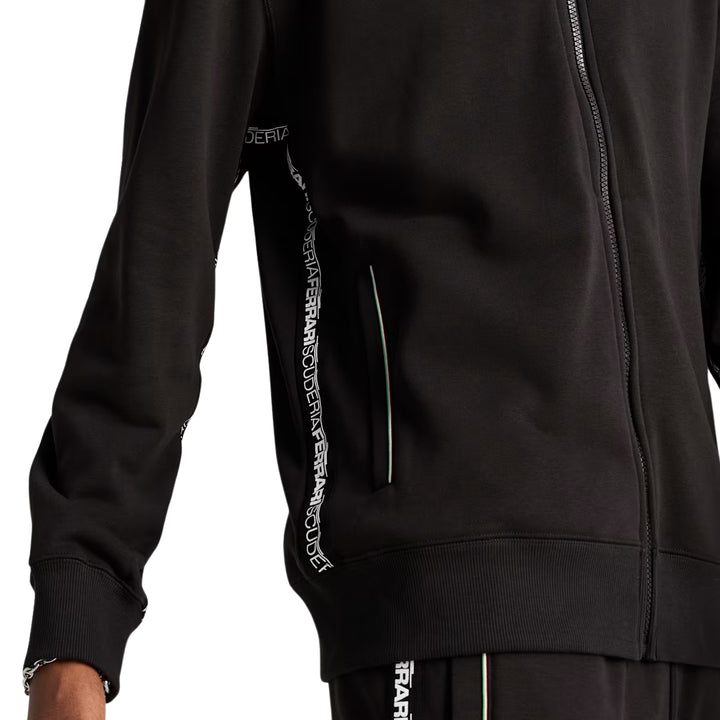 Scuderia Ferrari F1™ Team Race Men's Full Zip Sweat Jacket -  Rosso Corsa Red / Black