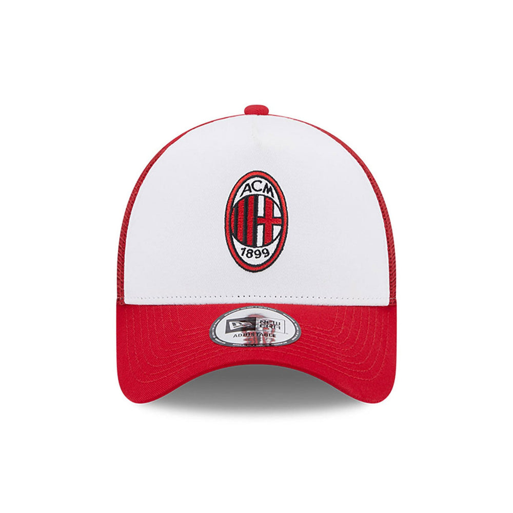 AC Milan White A-Frame Trucker Adult Cap - White and Red