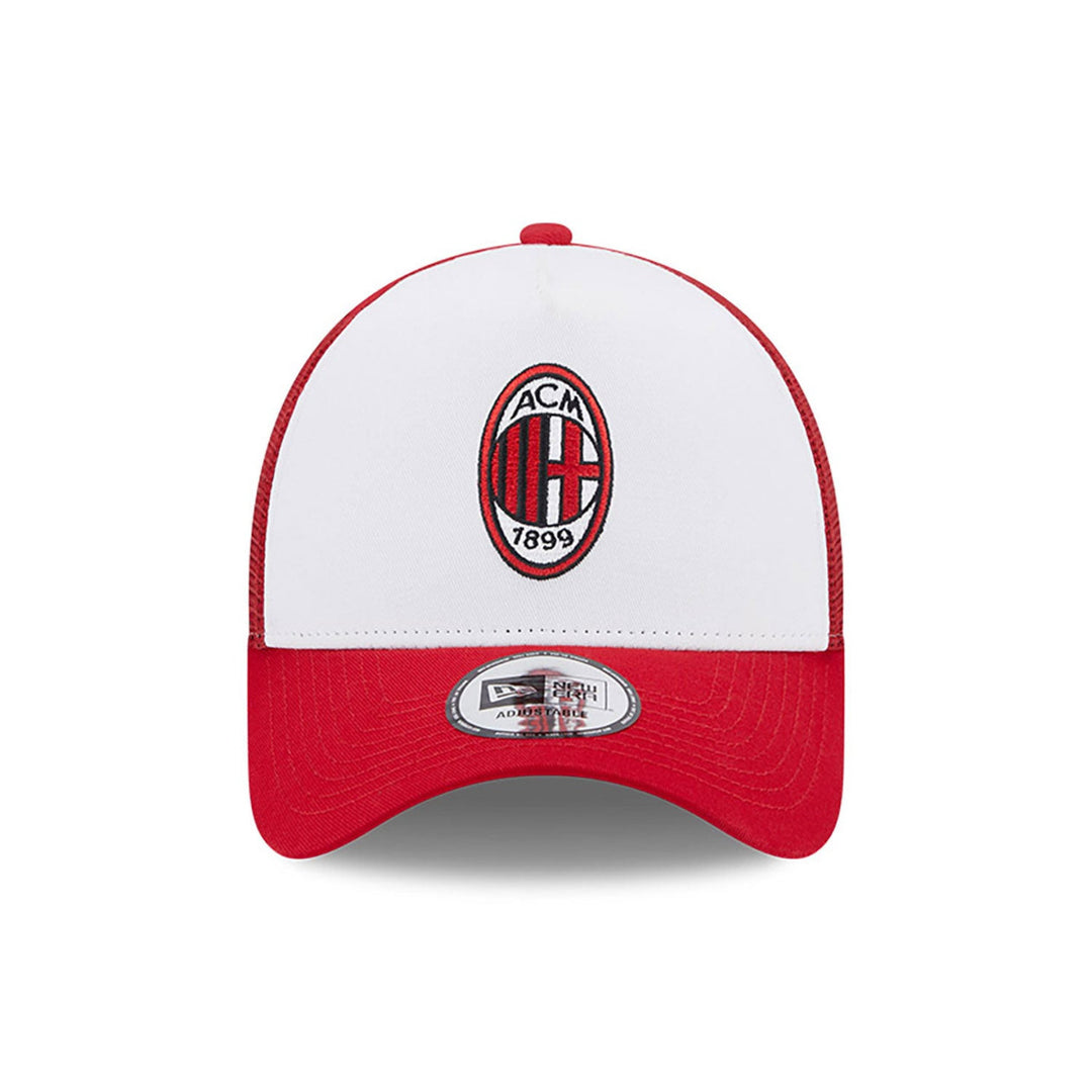 AC Milan White A-Frame Trucker Adult Cap - White and Red