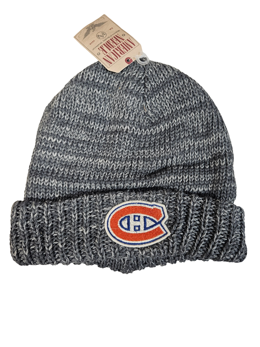 Montreal Canadiens NHL Cuffed Slouch Knit Beanie - Men - Grey