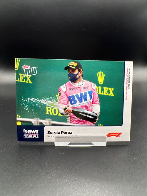 Carte à collectionner de l'équipe Alpine F1™ Topps Racing Point Sergio Perez, 2e place du Grand Prix de Turquie de F1™ 2020