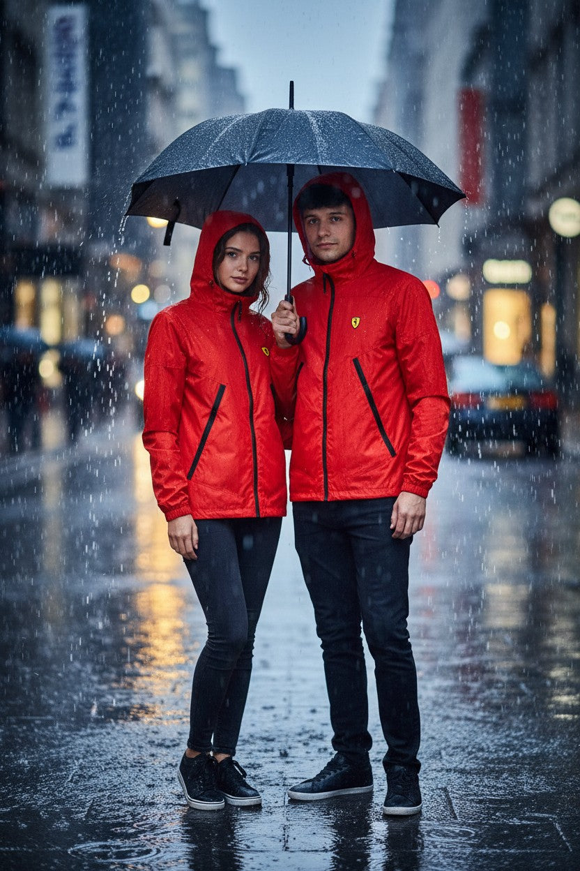 Scuderia Ferrari F1™ Team Unisex Hooded Rain Windbreaker Jacket