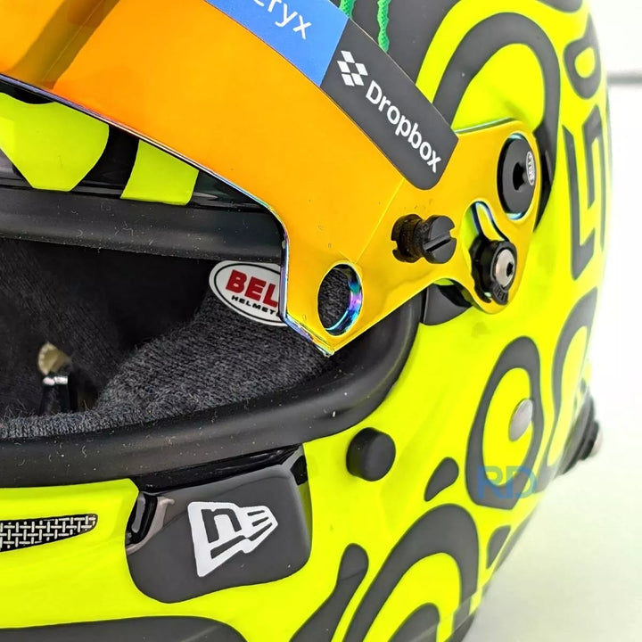 2024 McLaren F1™ Team Lando Norris 1:2 Scale Small Size Race Helmet - Neon Yellow