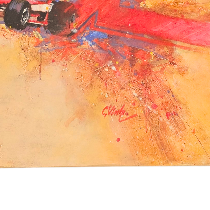 Cuadro grande de la primera victoria del GP de Montreal de Gilles Villeneuve de la Scuderia Ferrari de 1978