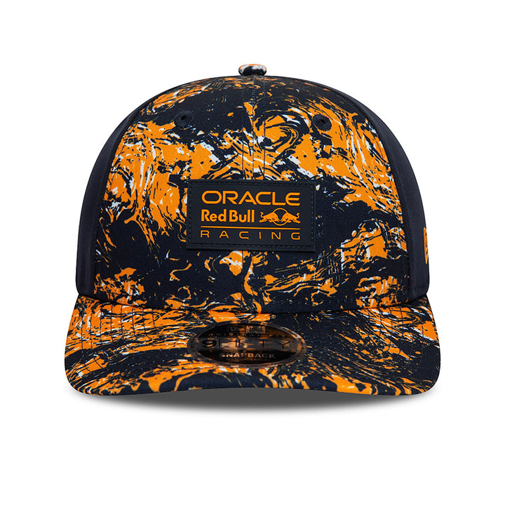2024 Red Bull Racing All Over Print Navy 9FIFTY Snapback Men's Cap - Orange and Night Sky