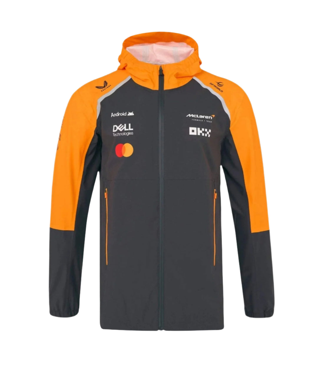 McLaren F1 2025 Team Lightweight Rain Men's Jacket - Papaya