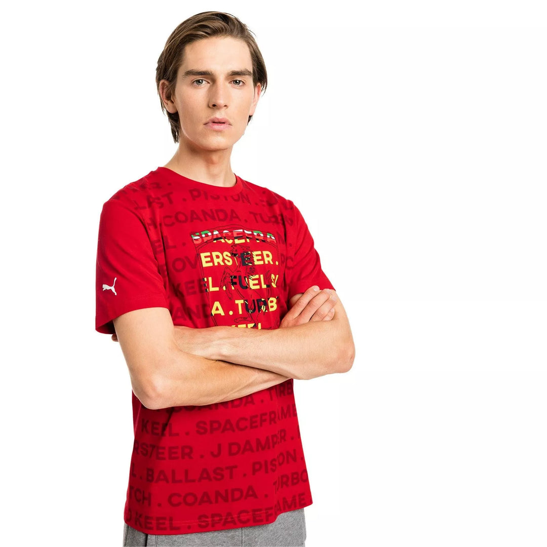 Puma Scuderia Ferrari Motorsports Big Shield  Adult Men's T-shirt - Red