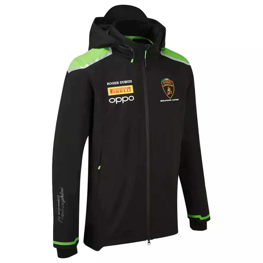 Lamborghini Squadra Corse Team Lightweight Rain Windproof Men's Jacket - Black
