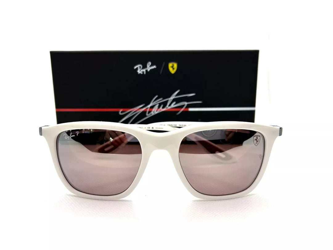Ray-Ban - Official Scuderia Ferrari F1 Team Charles Leclerc Driver  - RB 4433 M - genuine sunglasses eyewear - white - made in Italy