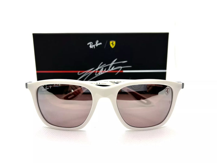 Ray-Ban - Official Scuderia Ferrari F1 Team Charles Leclerc Driver  - RB 4433 M - genuine sunglasses eyewear - white - made in Italy