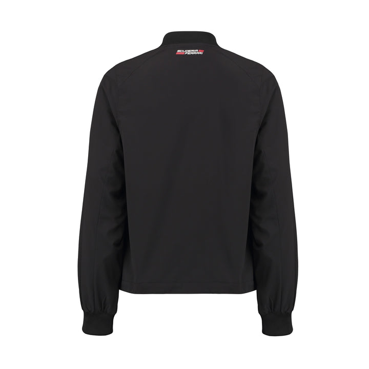 Scuderia Ferrari Bomber Long Sleeve Zip Up Jacket  - Women - Black