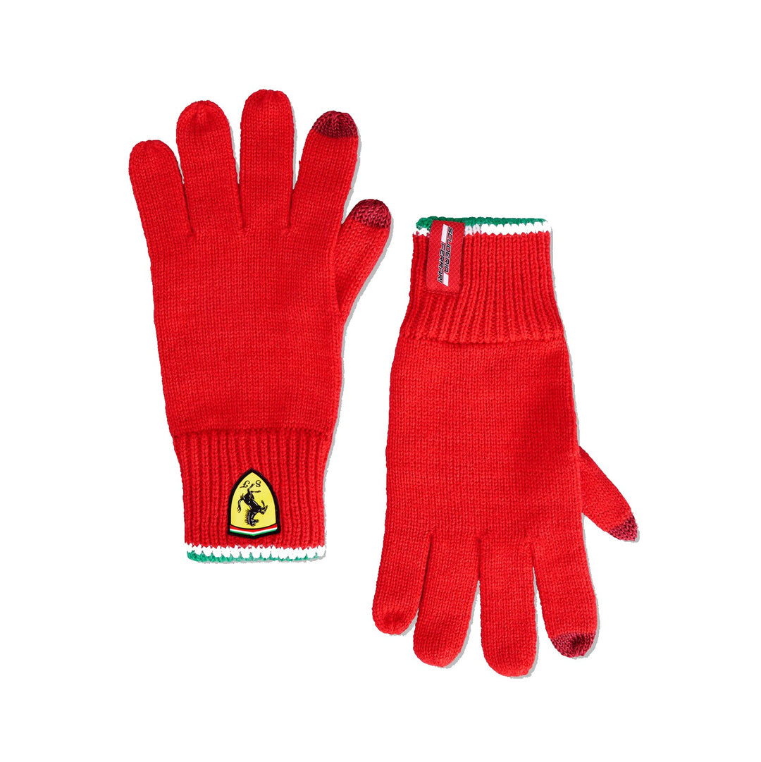 2022 Scuderia Ferrari Fanwear Knitted Touch Gloves - Accessories - Red