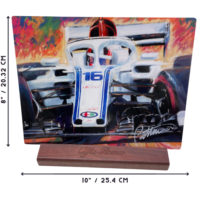 Charles Leclerc Sauber F1 Team Alfa Romeo #16 Metallic Plaque - Accesories - Multicolor