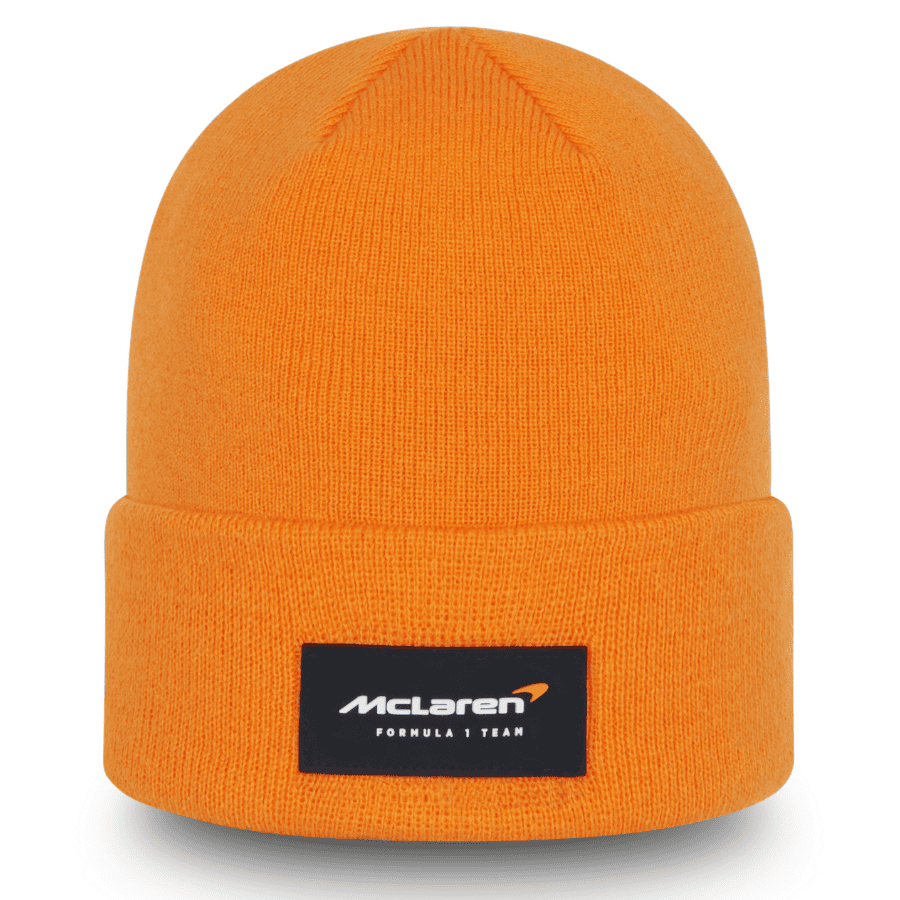 2022 McLaren F1™ Team NEW ERA Knit Winter Beanie Men or Women Papaya Orange
