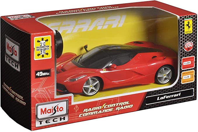 Maisto Tech Voiture Télécommandée Ferrari LaFerrari (Noir Mat, Échelle 1:24)