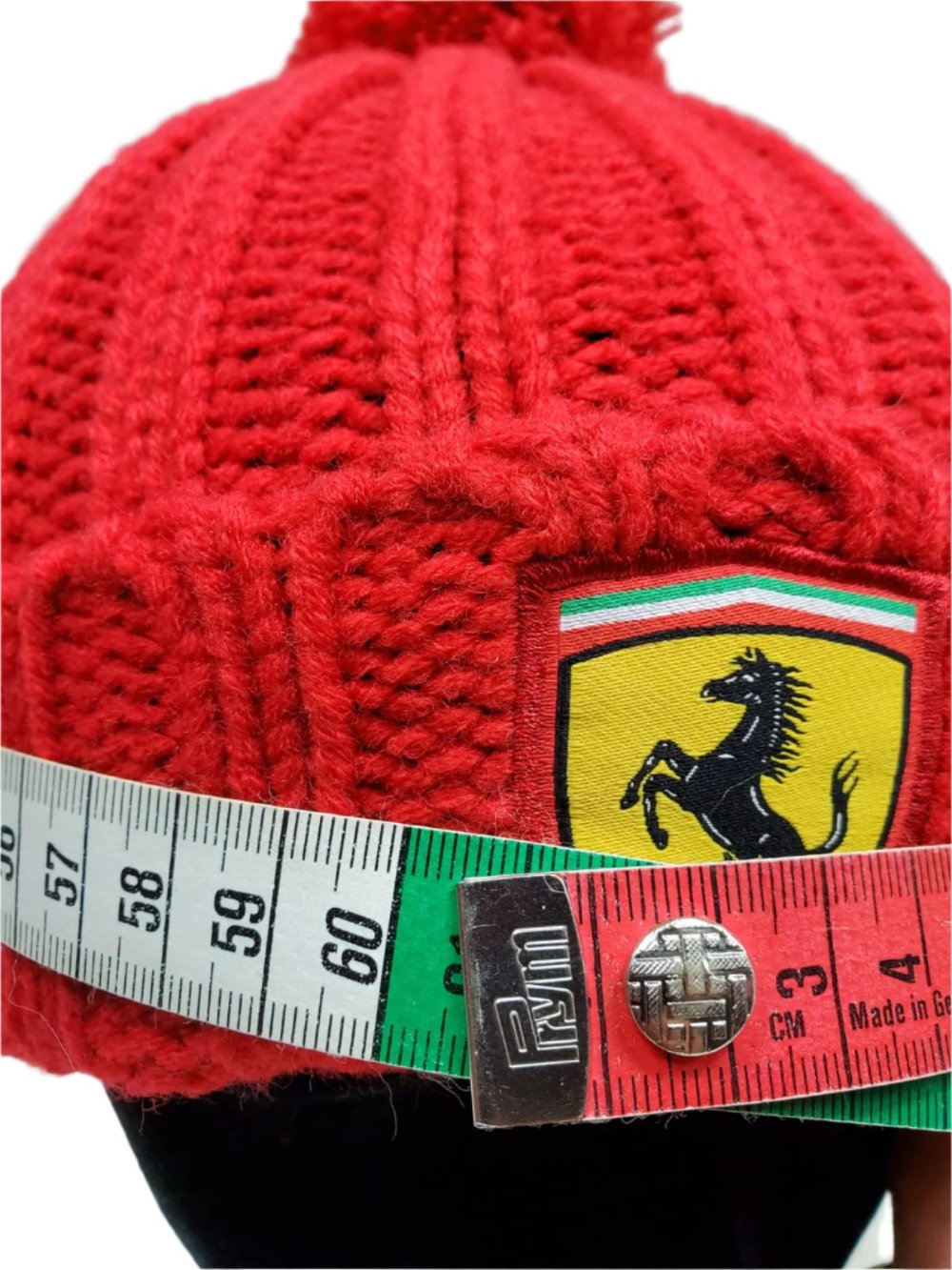 Scuderia Ferrari Pom Pom winter beanie hat - Kids - Red