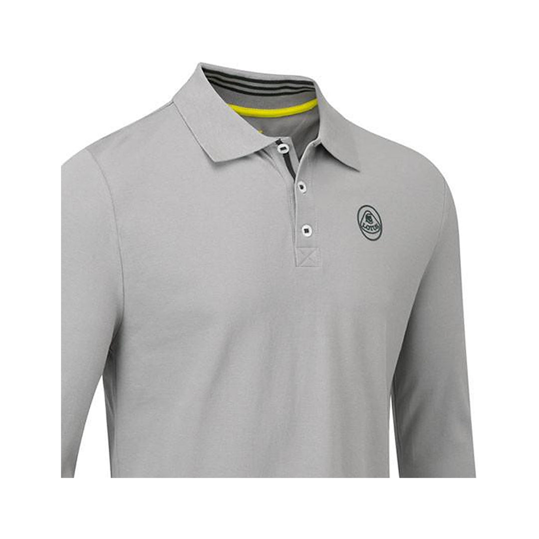 Lotus Cars Men's Long sleeve Polo Shirt - Grey