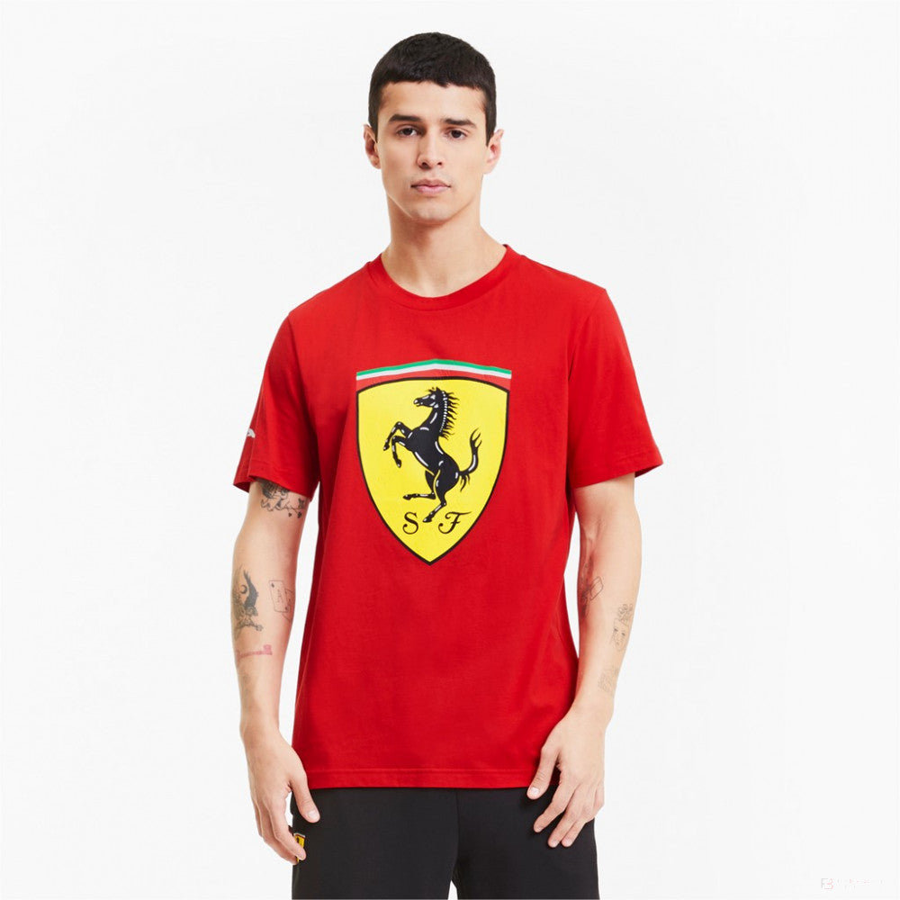 Puma Scuderia Ferrari Big Shield T-Shirt Adult - Red