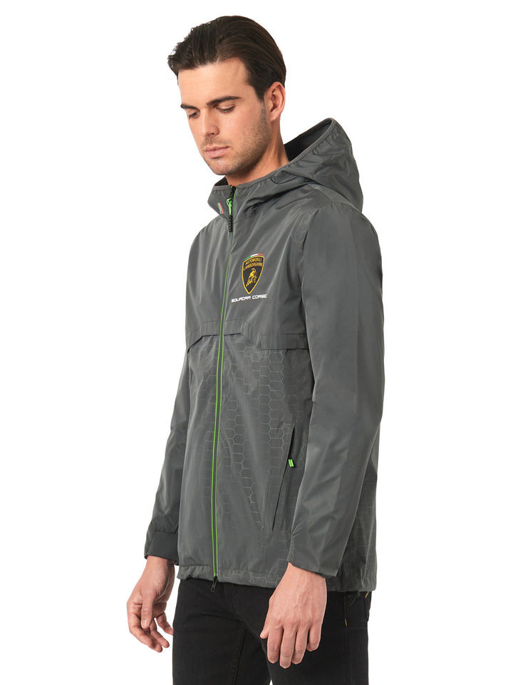 Genuine Automobili Lamborghini Squadra Corse Lightweight Travel Men's Jacket - Gray