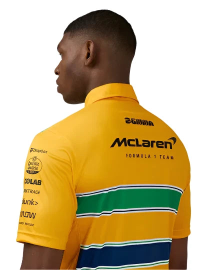 McLaren Racing Senna Monaco Grand Prix Men's Polo - Yellow