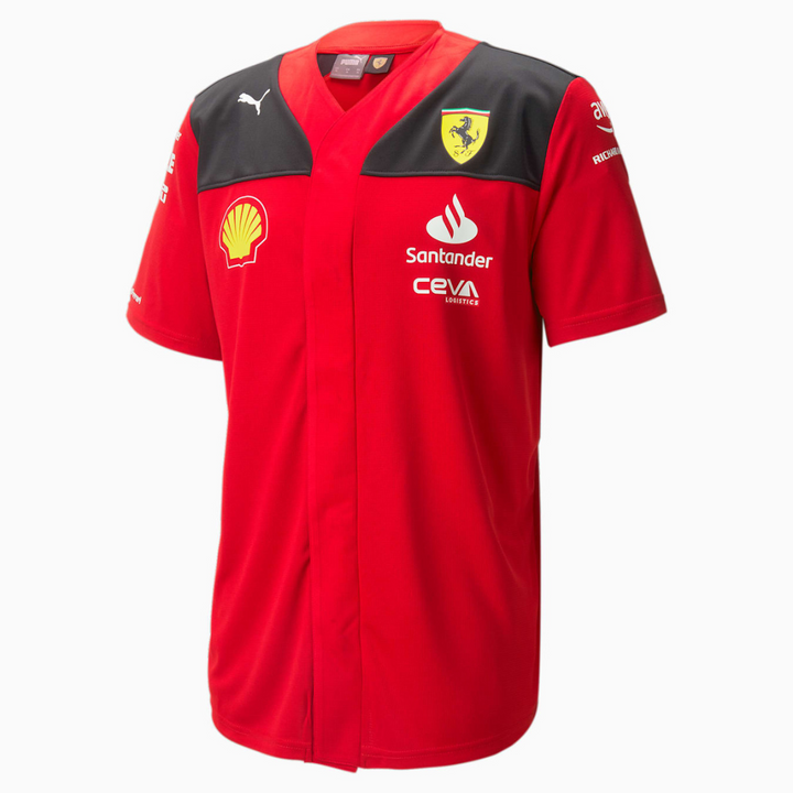 2023 Scuderia Ferrari F1™ Team Button-up Baseball Jersey Adult - Red