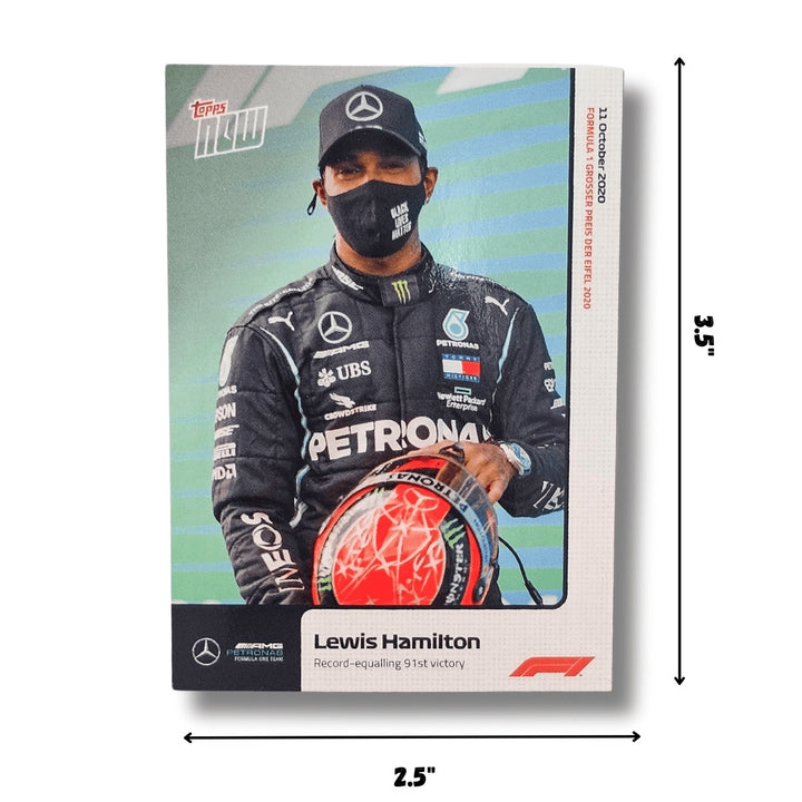 2020 Mercedes AMG F1™ Lewis Hamilton 91st Victory Record Equalling Collectible Topps Card #6