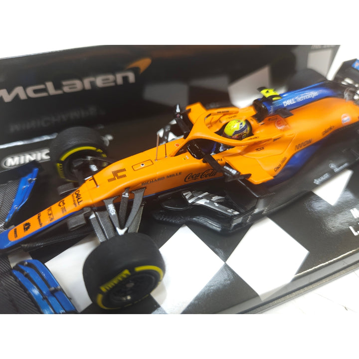 2021 McLaren F1™ Lando Norris Bahrain GP Limited Edition 1:43 Scale Minichamps Model Car - Papaya
