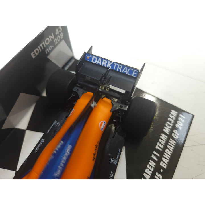 2021 McLaren F1™ Lando Norris Bahrain GP Limited Edition 1:43 Scale Minichamps Model Car - Papaya