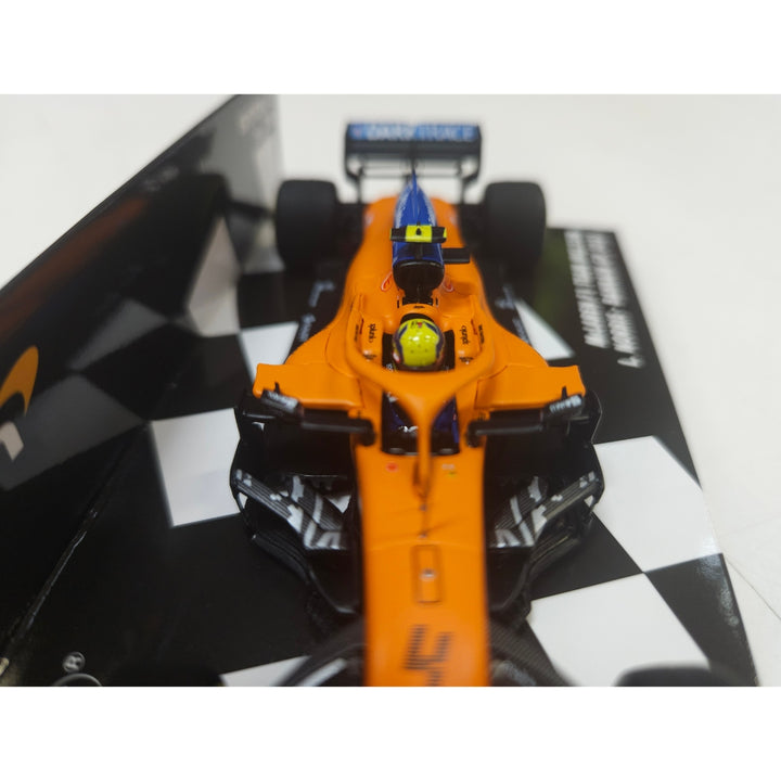 2021 McLaren F1™ Lando Norris Bahrain GP Limited Edition 1:43 Scale Minichamps Model Car - Papaya