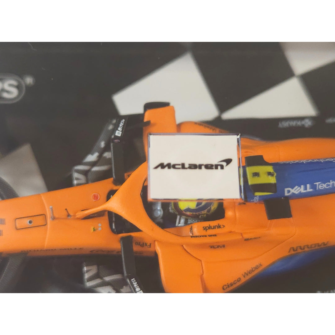 2021 McLaren F1™ Lando Norris Bahrain GP Limited Edition 1:43 Scale Minichamps Model Car - Papaya
