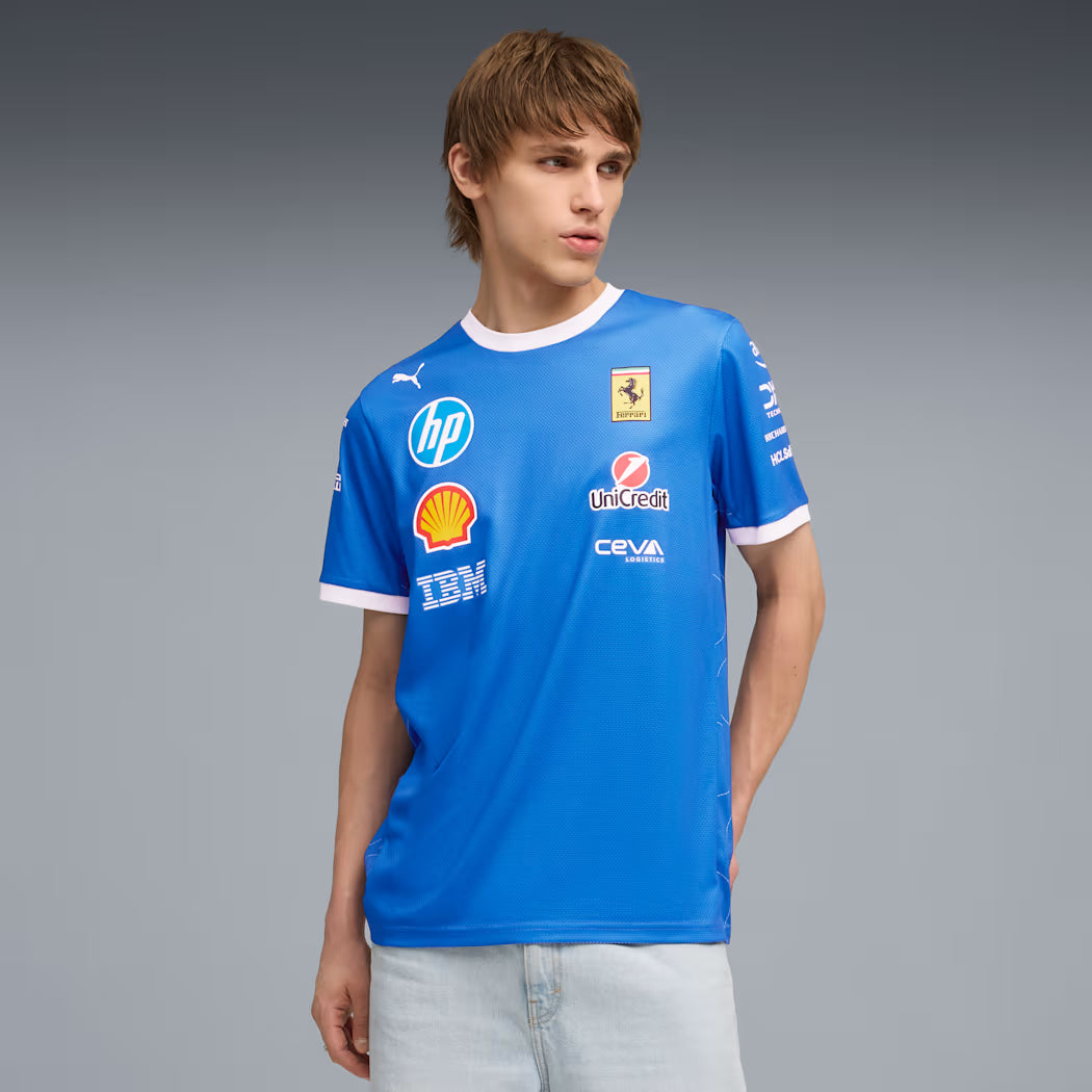 2025 Scuderia Ferrari HP F1™ Team Monza GP Blue Scozia Limited Edition T-shirt