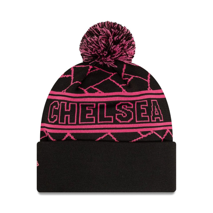 2025 Chelsea FC Lion Crest Sport Knit Adult Beanie Hat - Black