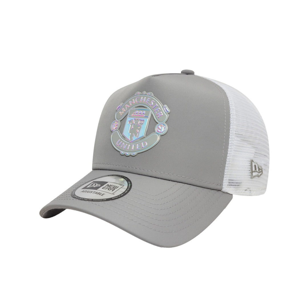 2025 Manchester United FC Holographic Stretch Fit Truck Men's Cap - Grey