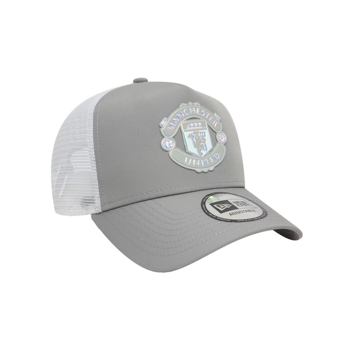 2025 Manchester United FC Holographic Stretch Fit Truck Men's Cap - Grey