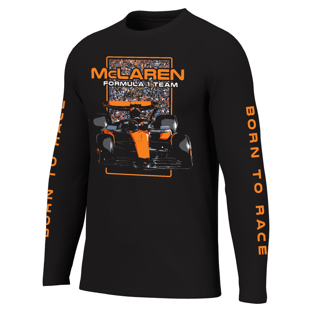 2025 McLaren F1™ Team 'On the Track' Calendar Long Sleeve Men's T-Shirt - Black