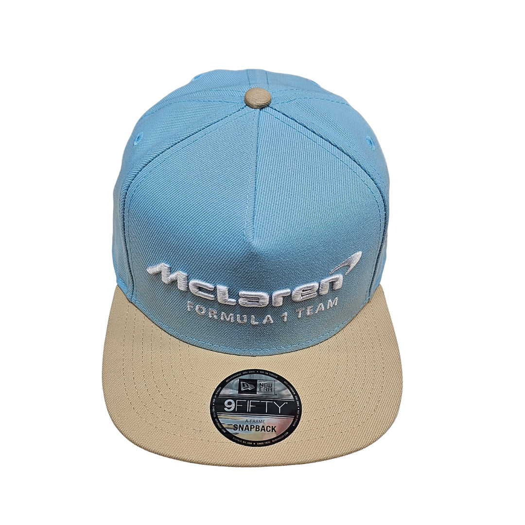 2025 McLaren F1™ Team 950AF 2 Colour Flatbrim Men's Cap - Blue and Beige