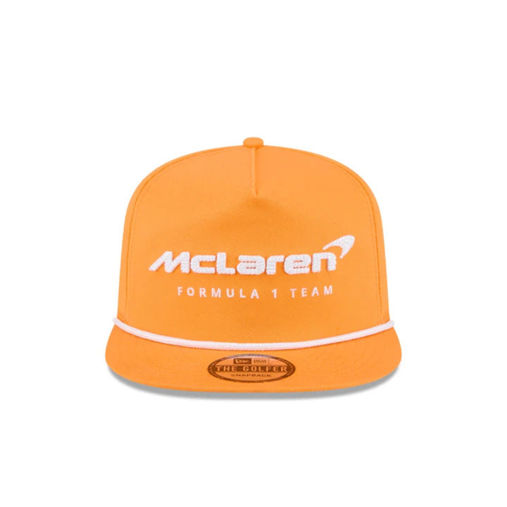 2025 McLaren F1™ Team New Era Golfer Team Text Adult Cap - Papaya