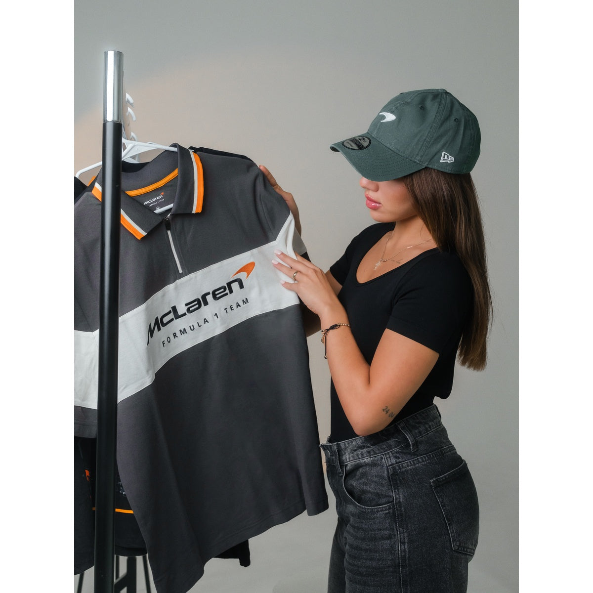 2025 McLaren F1™ Team 'Full Tilt' Men's Polo - Grey