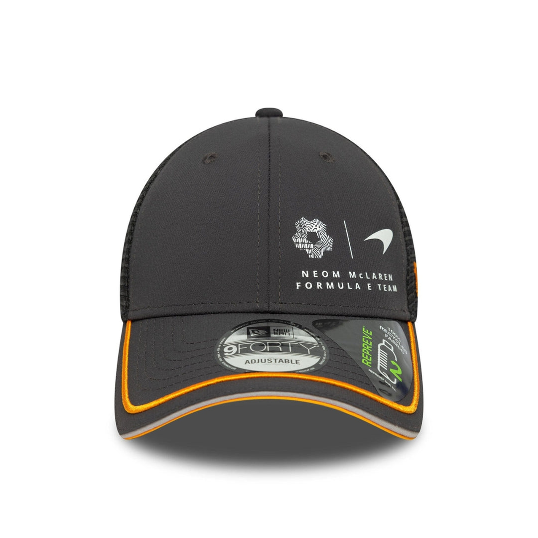 2025 McLaren Formula E Team 9Forty Adult Trucker Cap - Black