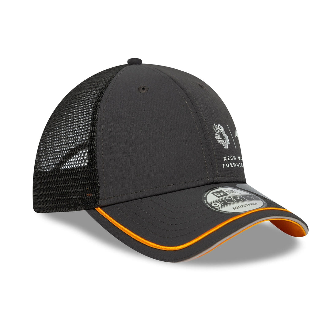 2025 McLaren Formula E Team 9Forty Adult Trucker Cap - Black