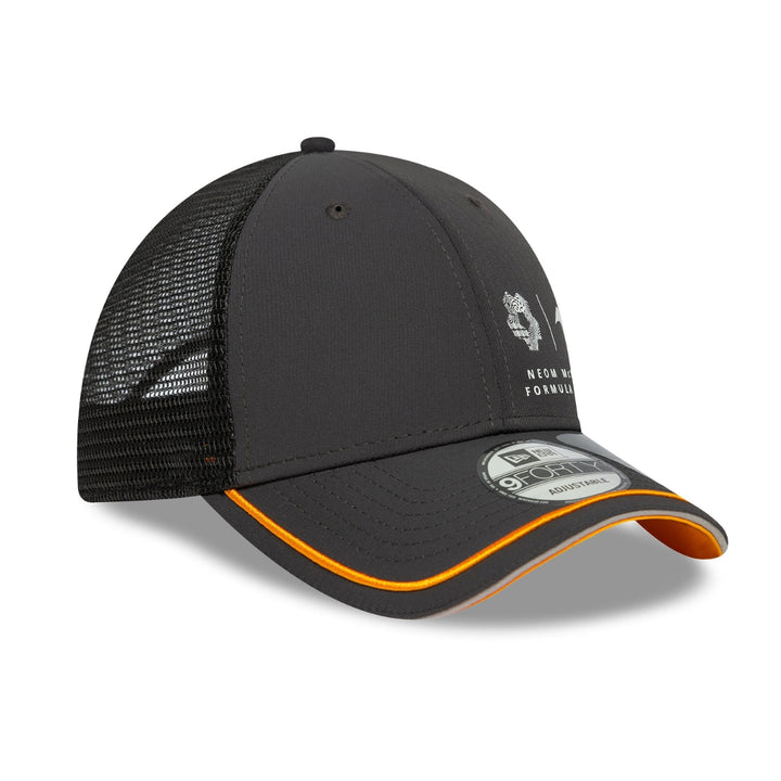 2025 McLaren Formula E Team 9Forty Adult Trucker Cap - Black