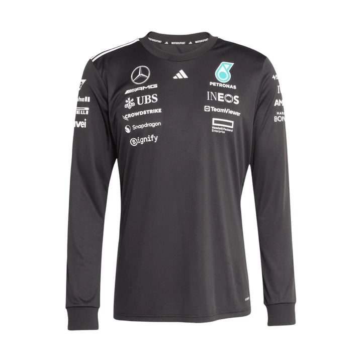 2025 Mercedes AMG Petronas F1™ Team x Adidas Long Sleeve Men's T-shirt - Black