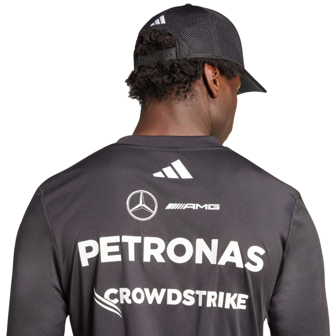 2025 Mercedes AMG Petronas F1™ Team x Adidas Long Sleeve Men's T-shirt - Black