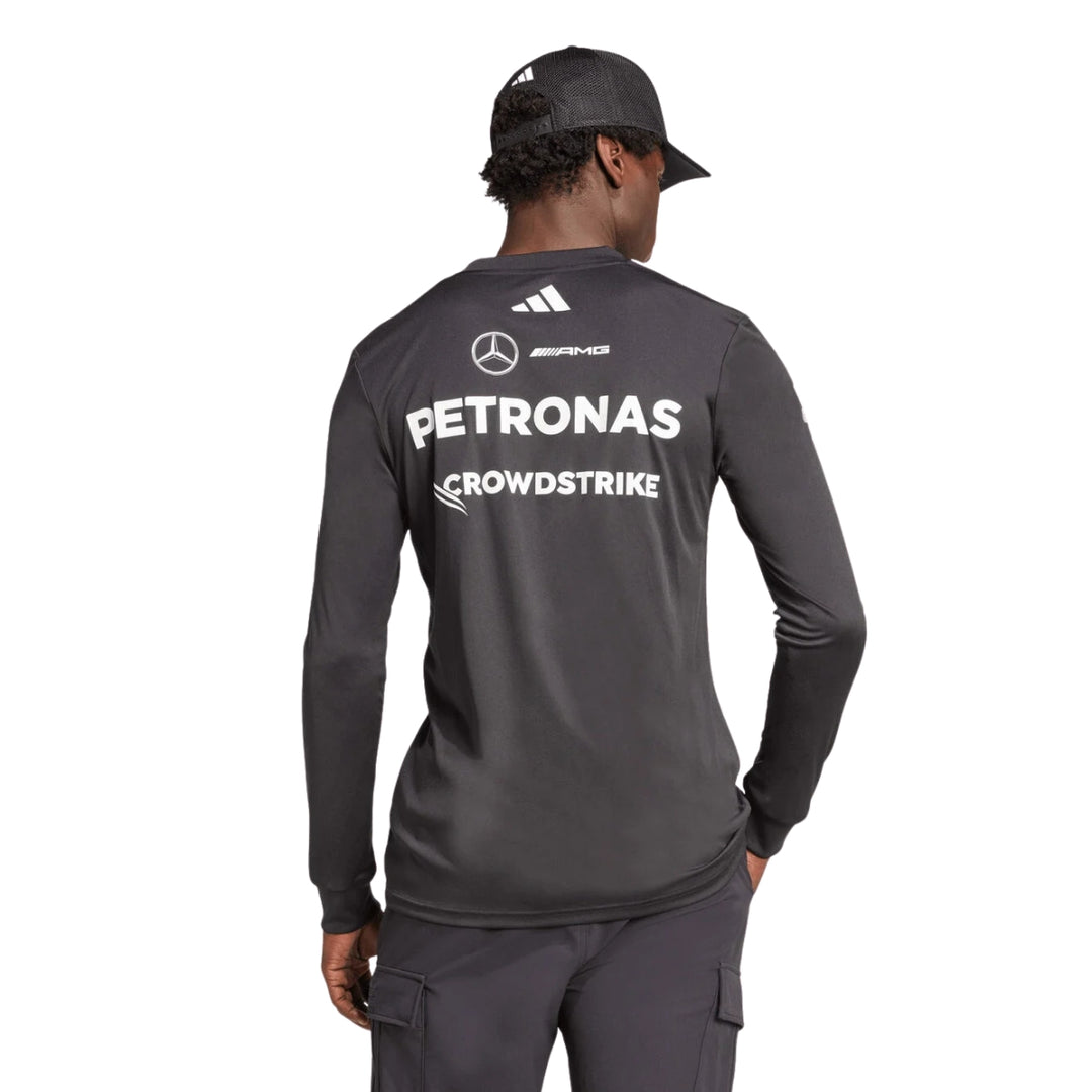 2025 Mercedes AMG Petronas F1™ Team x Adidas Long Sleeve Men's T-shirt - Black