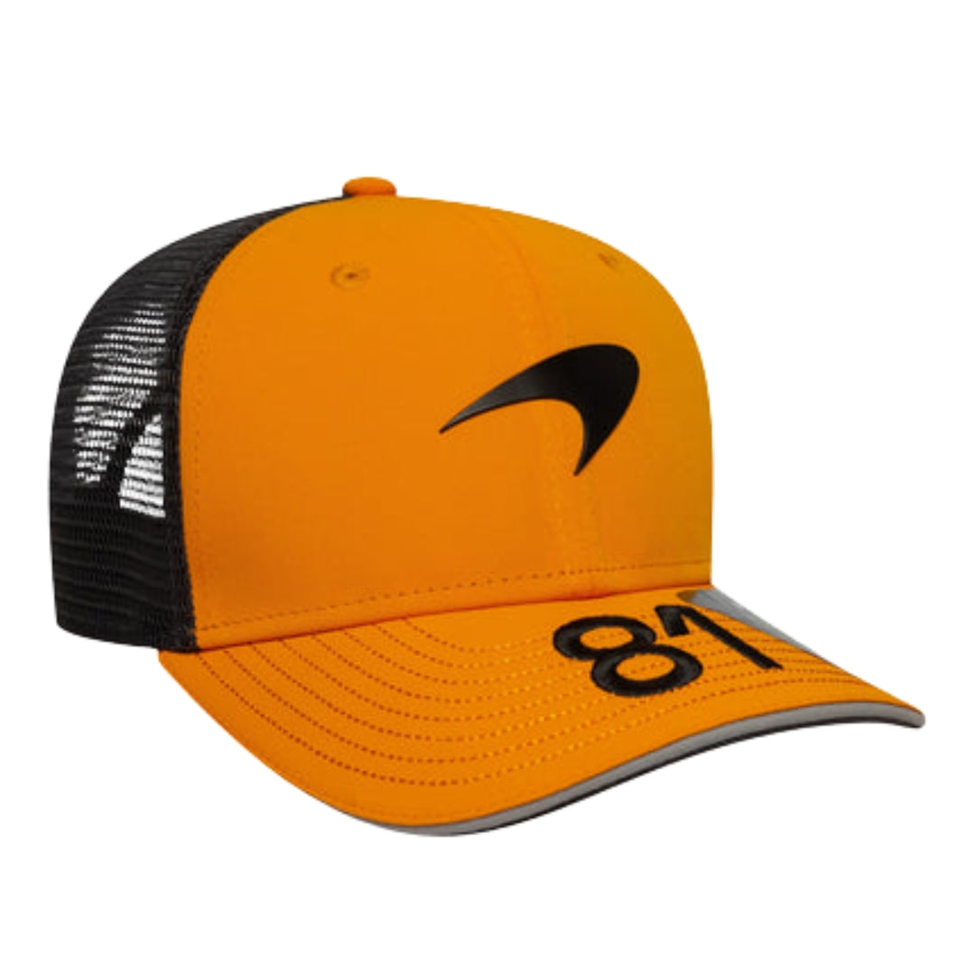 2025 McLaren F1™ Team Oscar Piastri 9Seventy Adult Trucker Cap - Orange and Black