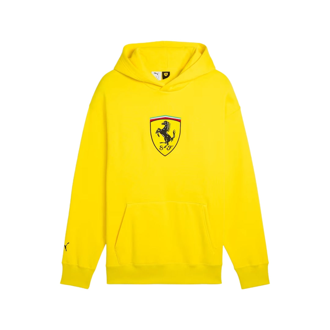 2025 Scuderia Ferrari F1™ Race Men's Fleece Hoodie - Speed Yellow / Black /  Rosso Corsa Red